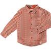 Atwood Woven Long Sleeve Shirt, Rust Micro Plaid - Shirts - 1 - thumbnail