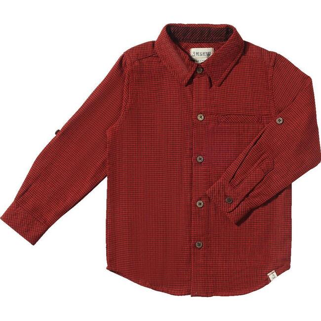 Atwood Woven Long Sleeve Shirt, Red