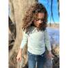 Harvard Waffle Knit Long Sleeve Henley Shirt, Pale Mint - Shirts - 3