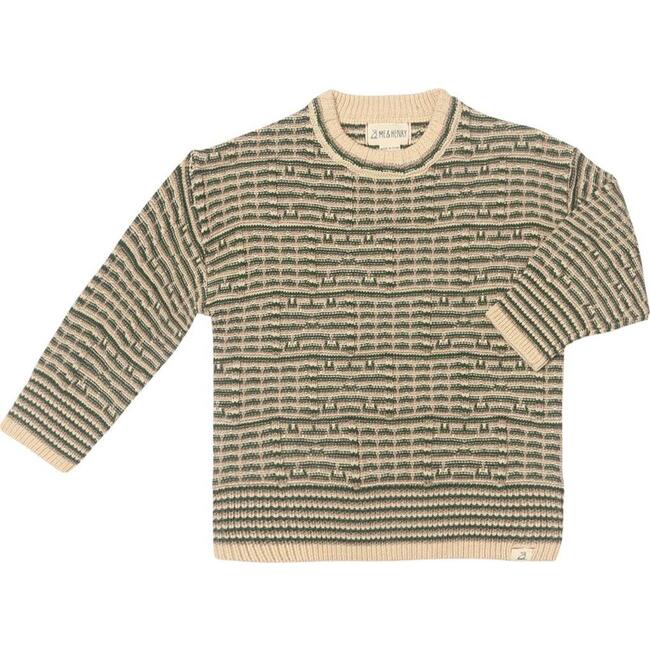 Brian Knit Crew Neck Long Sleeve Sweater, Green