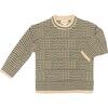 Brian Knit Crew Neck Long Sleeve Sweater, Green - Sweaters - 1 - thumbnail