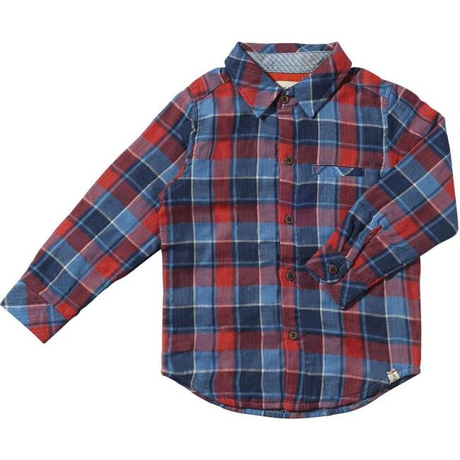 Atwood Woven Long Sleeve Shirt, China & Rust Plaid