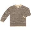 Brian Knit Crew Neck Long Sleeve Sweater, Charcoal - Sweaters - 1 - thumbnail