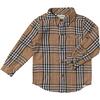 Atwood Woven Long Sleeve Shirt, Brown & Black & Red Plaid - Shirts - 1 - thumbnail