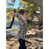 Atwood Woven Long Sleeve Shirt, Black & Cream Plaid - Shirts - 2