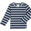 Alcoa Round Neck Long Sleeve Tee, Blue & Grey Stripe - T-Shirts - 1 - thumbnail