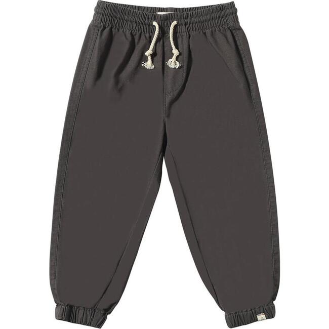 Airforce Relaxed Fit Cuffed Ankle Drawstring Pants, Charcoal Ripstop