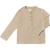 Adams Ribbed Long Sleeve Henley Shirt, Green - Shirts - 1 - thumbnail