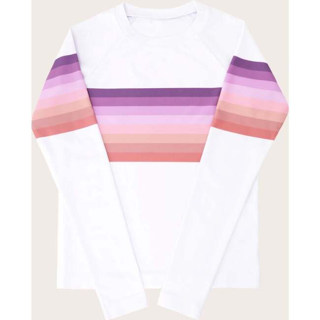 Unisex Rashguard, Purple Sands Rainbow