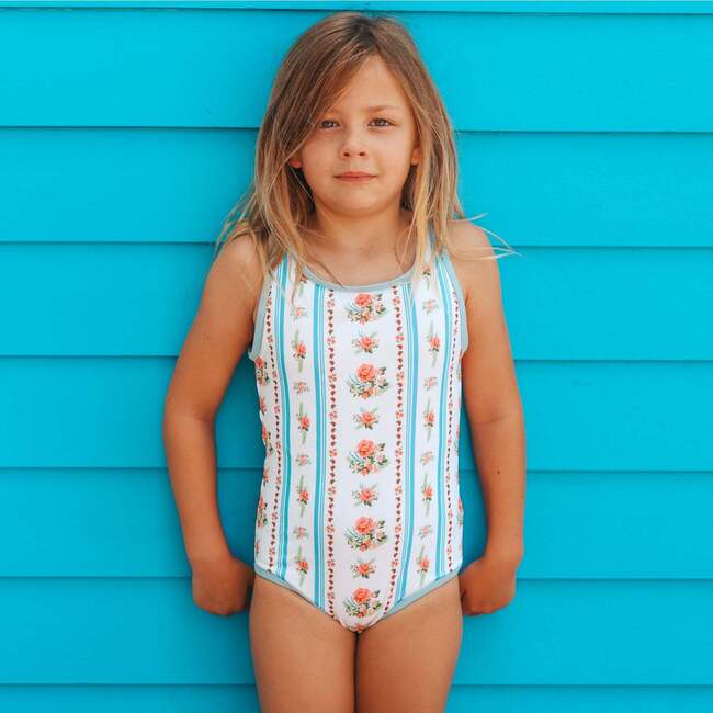 Scoop Neck One-Piece Swimsuit, Primrose - One Pieces - 2