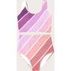 Scoop Neck 2-Piece Tank Swimsuit, Purple Sands Rainbow - Two Pieces - 1 - thumbnail