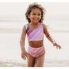 Scoop Neck 2-Piece Tank Swimsuit, Purple Sands Rainbow - Two Pieces - 2