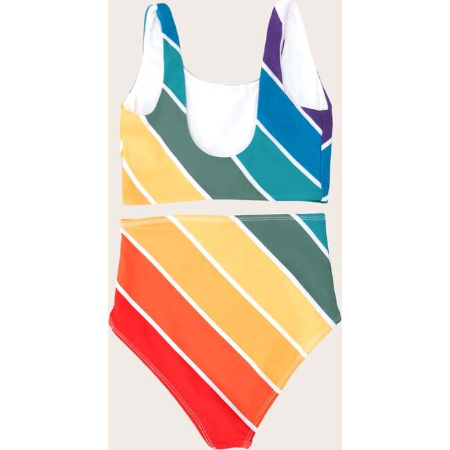 Scoop Neck 2-Piece Tank Swimsuit, Forever Summer Rainbow - Two Pieces - 2