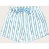 Boy's Swim Shorts, Blue Stripe - Swim Trunks - 1 - thumbnail