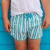 Boy's Swim Shorts, Blue Stripe - Swim Trunks - 2