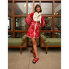 Women's Jenny V-Neck 3-Quarter Sleeve Dress, Scarlet Tiger - Dresses - 4