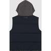 Puffer Sleeveless Button-Up Hood Vest, Depths Mixed - Vests - 2