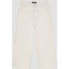 Lily High Rise Wide Leg Cropped Jeans, White - Jeans - 1 - thumbnail