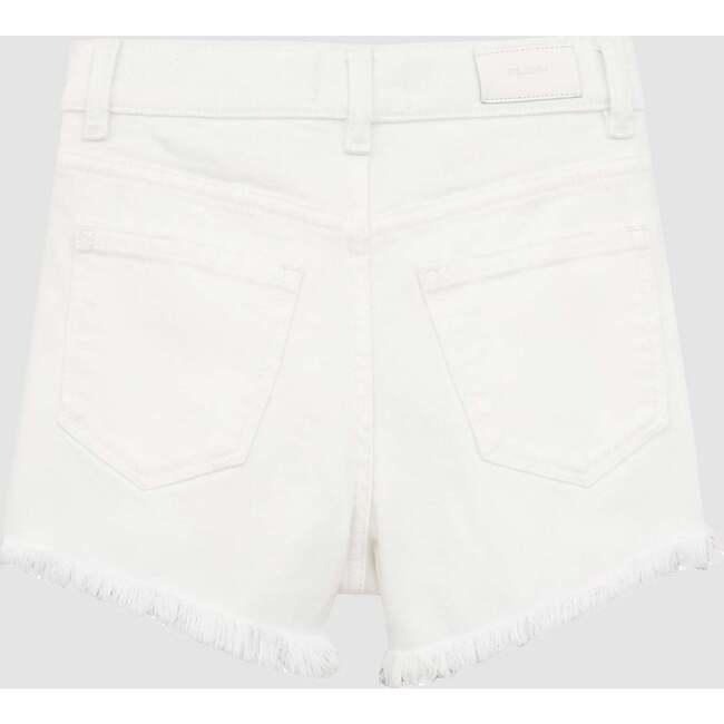 Lucy High Rise Cut Off Shorts, White Frayed - Shorts - 2