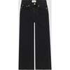 Lily High Rise Wide Leg Cropped Jeans, Black - Jeans - 1 - thumbnail