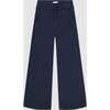 Lily Drawstring Wide Leg Pull-On Pant, Blue - Pants - 1 - thumbnail