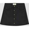 Jenny Denim Slim Fit Pocket Mini Skirt, Black Coated - Skirts - 1 - thumbnail