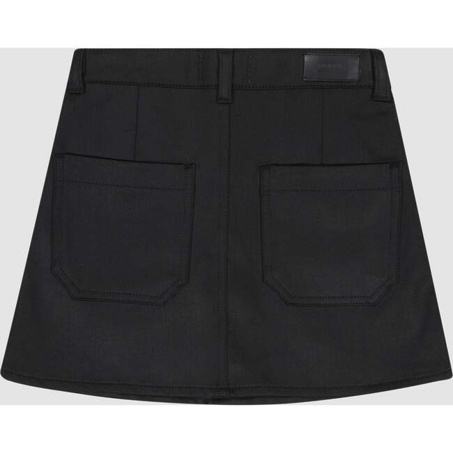 Jenny Denim Slim Fit Pocket Mini Skirt, Black Coated - Skirts - 2