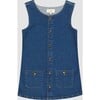 Hana Denim Sleeveless Front Pocket Pinafore Dress, Capetown - Dresses - 1 - thumbnail