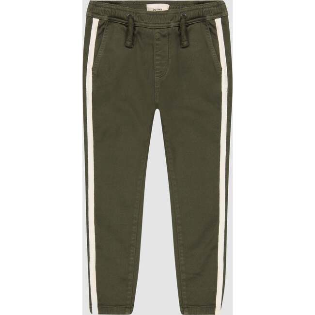 Jackson Drawstring Waist Pull-On Jogger, Olive Stripe