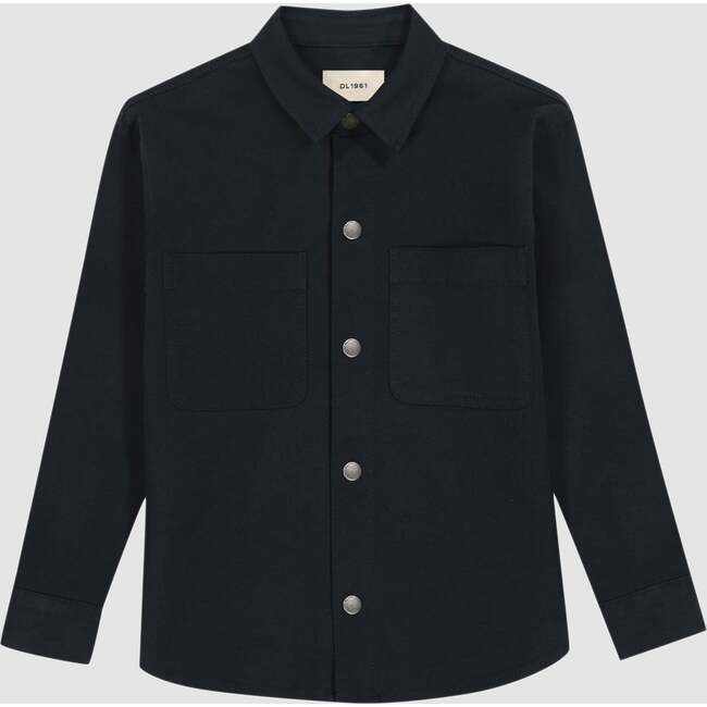 Ash Pointed Collar Long Sleeve Pocket Shirt, Depths