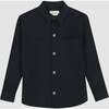 Ash Pointed Collar Long Sleeve Pocket Shirt, Depths - Shirts - 1 - thumbnail