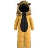 Liodo Lion Adjustable Hood Waterproof Zipper Snowsuit, Golden Brown - Snowsuits - 1 - thumbnail