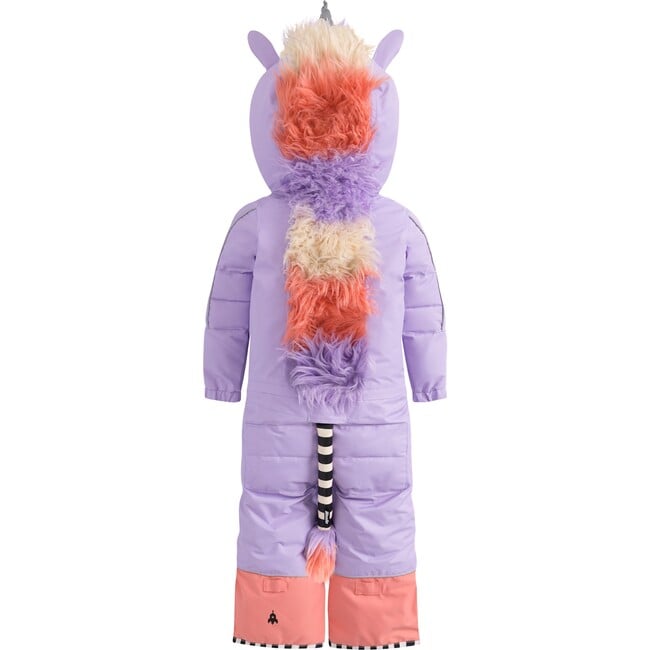 Unido Lila Unicorn Adjustable Hood Waterproof Zipper Snowsuit, Violet - Snowsuits - 8