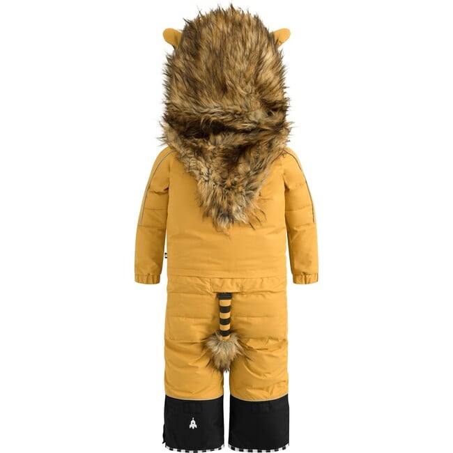 Liodo Lion Adjustable Hood Waterproof Zipper Snowsuit, Golden Brown - Snowsuits - 8