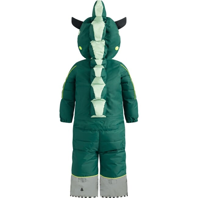 Mondo Monster Adjustable Hood Waterproof Zipper Snowsuit, Bottle Green - Snowsuits - 8