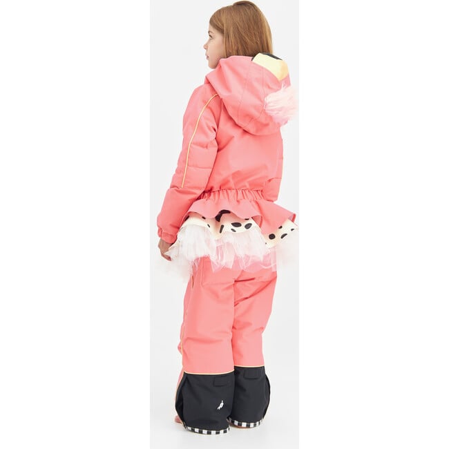 Flamingdo Adjustable Hood Waterproof Zipper Snowsuit, Peachy Pink - Snowsuits - 5