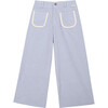 Bianca Corduroy Wavy Ribbon Wide Leg Pant, Light Blue - Pants - 1 - thumbnail