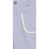 Bianca Corduroy Wavy Ribbon Wide Leg Pant, Light Blue - Pants - 4