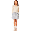 Carine Corduroy Wavy Rib Trim Mini Skirt, Light Blue - Skirts - 1 - thumbnail