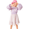 Love Jacquard Tiered Skirt, Pastel Purple - Skirts - 2