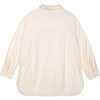 Josephine Popelin Point Collar Long Sleeve Shirt, Beige - Blouses - 2