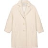 Ada Teddy Point Lapel Long Coat, Beige - Jackets - 1 - thumbnail