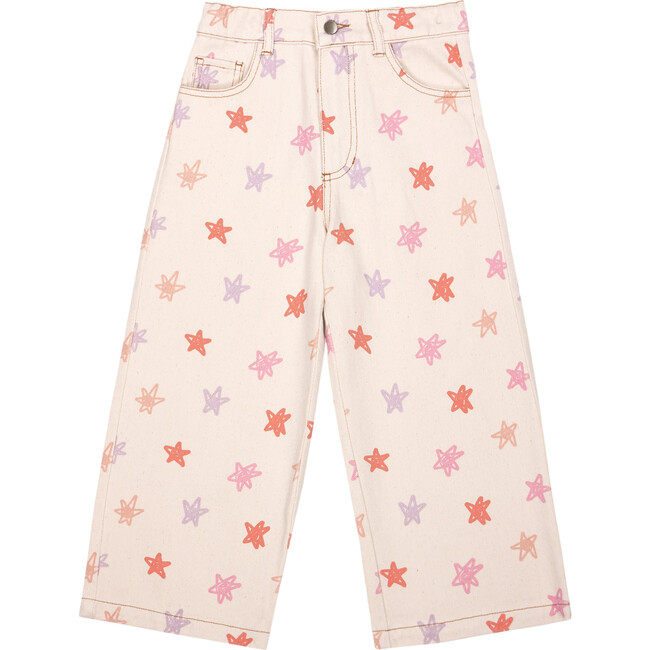 Stars 5-Pocket Straight Leg Jeans, Beige - Pants - 2