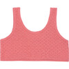 Ines Scoop Neck 2-Strap Cropped Top, Coral - Blouses - 1 - thumbnail