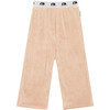 Manuela Cotton Velvet Wide Leg Pant, Beige - Sweatpants - 1 - thumbnail