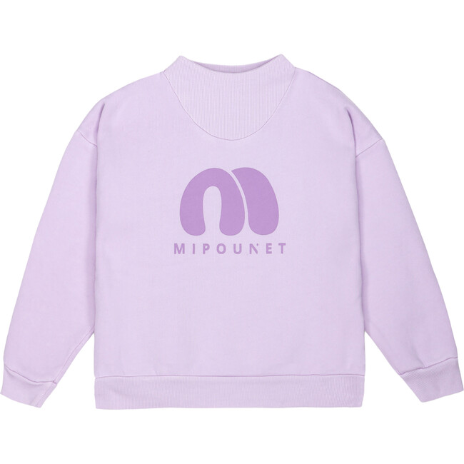 Flavio Stand Collar Dropped Shoulder Sweatshirt, Mauve