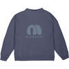 Flavio Stand Collar Dropped Shoulder Sweatshirt, Blue - Sweatshirts - 1 - thumbnail