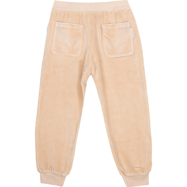 Nino Cotton Velvet Rib Trim Drawstring Pant, Beige - Sweatpants - 2