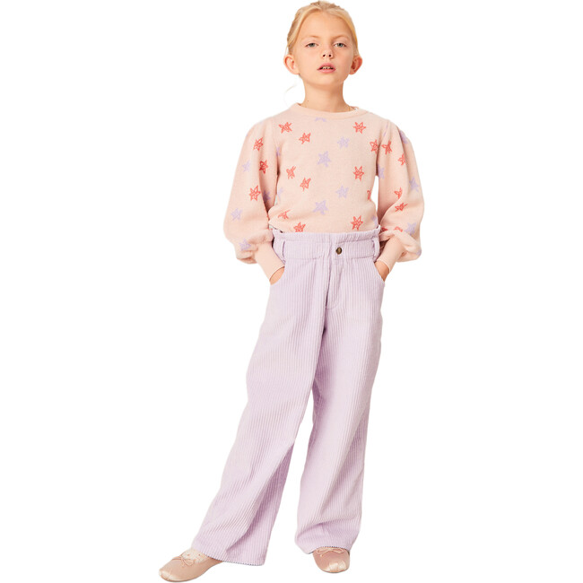 Diana Corduroy Wide Leg Pant, Mauve - Pants - 3