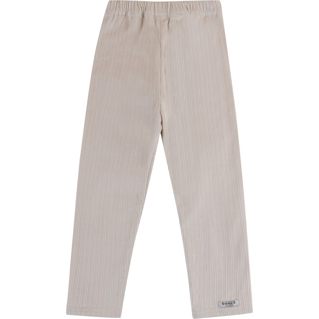 Thammie Striped Regular Fit Elastic Waist Trousers, Warm White